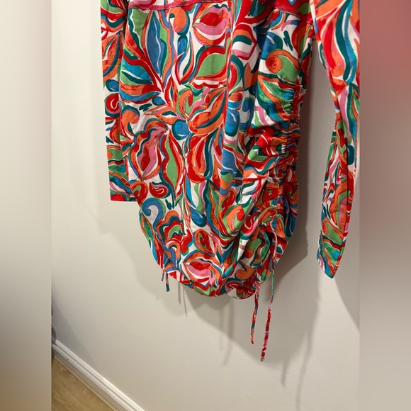 Coolibar Hokulani Ruche Swim Shirt with UPF 50+ sun protection - Picture 7 of 10